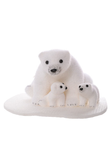 9&quot; Polar Bear with 2 Mini Bears White