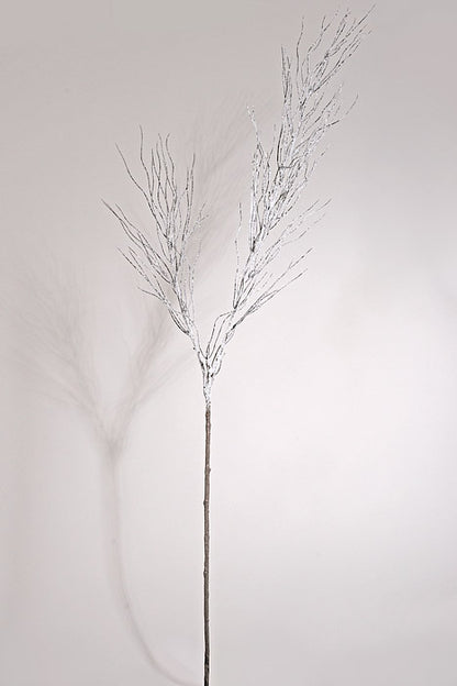 51" Snowed Twig Spray Brown/White