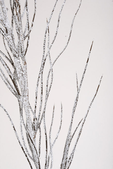 51" Snowed Twig Spray Brown/White