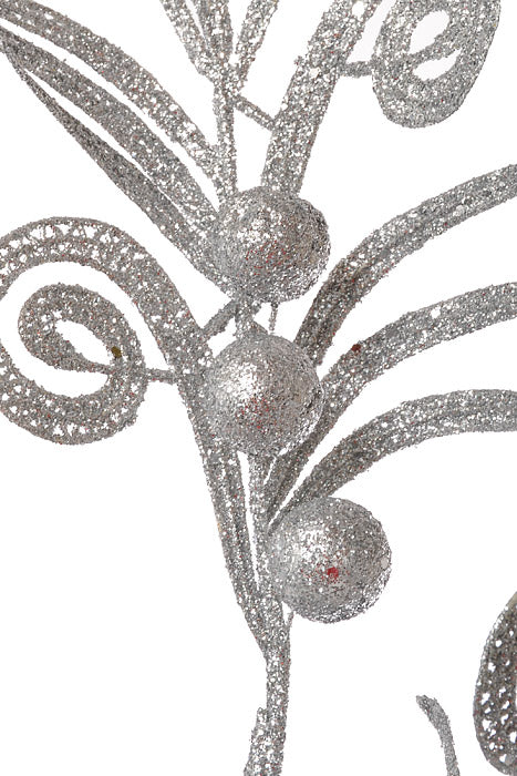 33.5" Glitter Swirl Ball Spray (Silver)