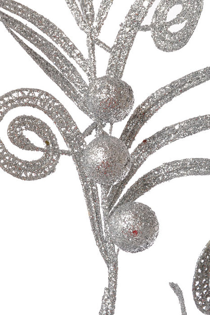 33.5" Glitter Swirl Ball Spray (Silver)