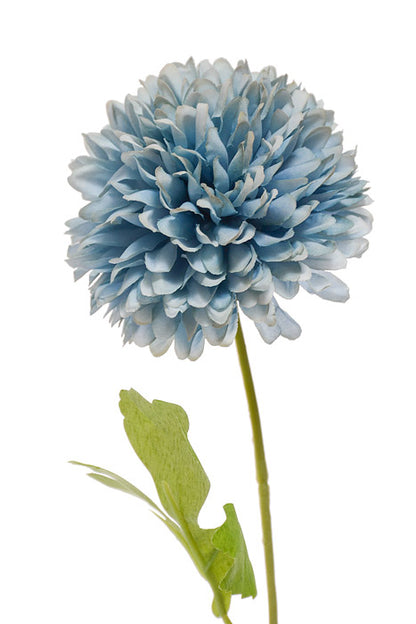 28.5" Silk Pompon Mum Spray Blue