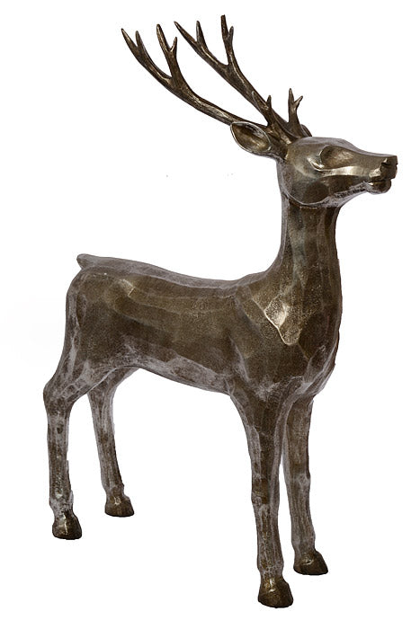 28.4&quot; X 20.5&quot; Reindeer Antique Silver
