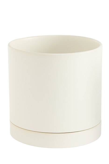 7.25" X 7" Romey Pot (White)