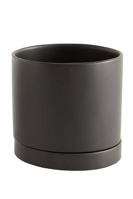 7.25" X 7" Romey Pot (Black)