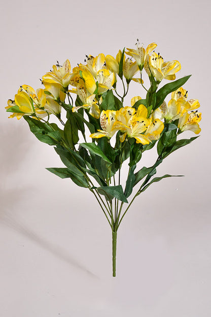 21" Silk Alstroemeria Bush Yellow