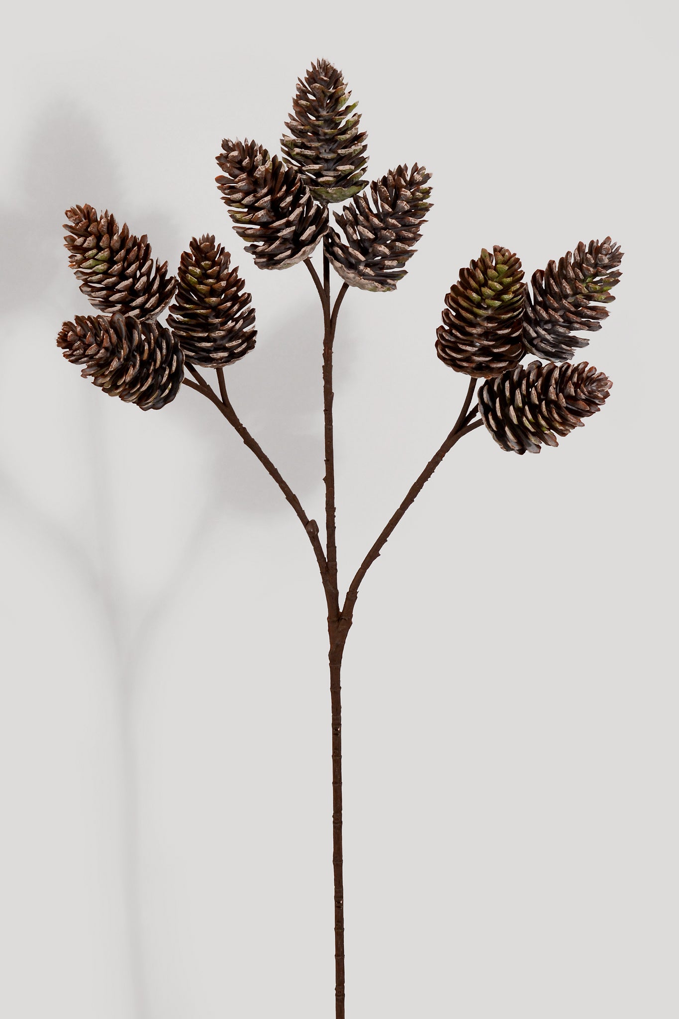 31.5" Plastic Pine Cone Spray Brown/Green