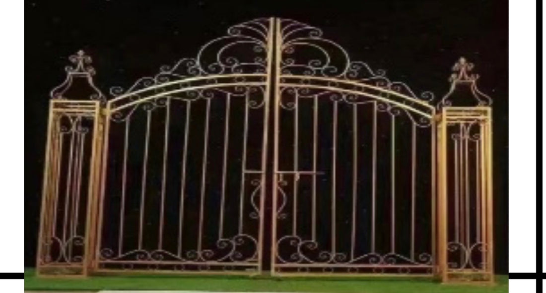 118&quot; Metal Garden Gate Gold