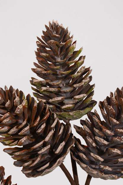 31.5" Plastic Pine Cone Spray Brown/Green
