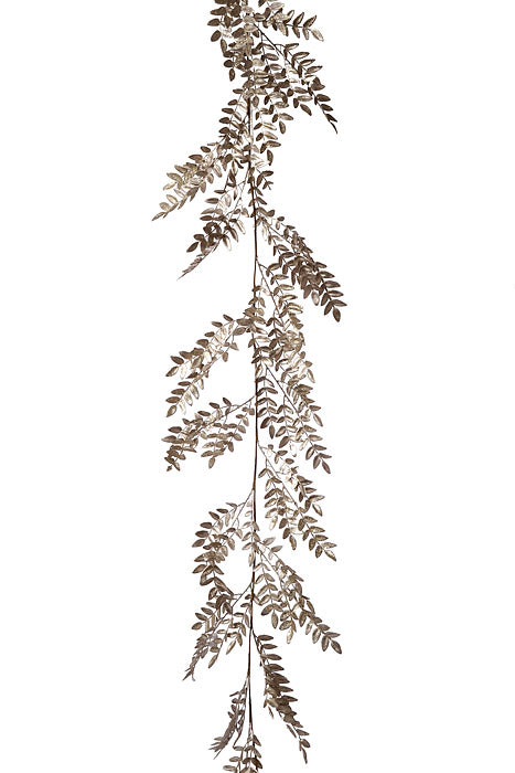 6Ft Glitter Ash Garland Platinum