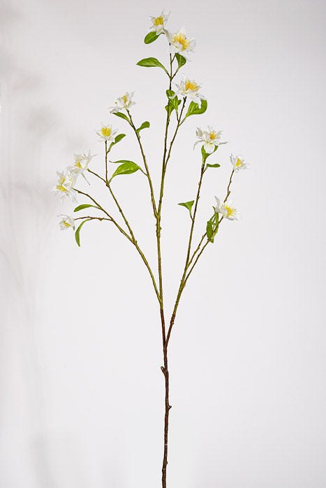 42.5" Silk Clematis Spray White