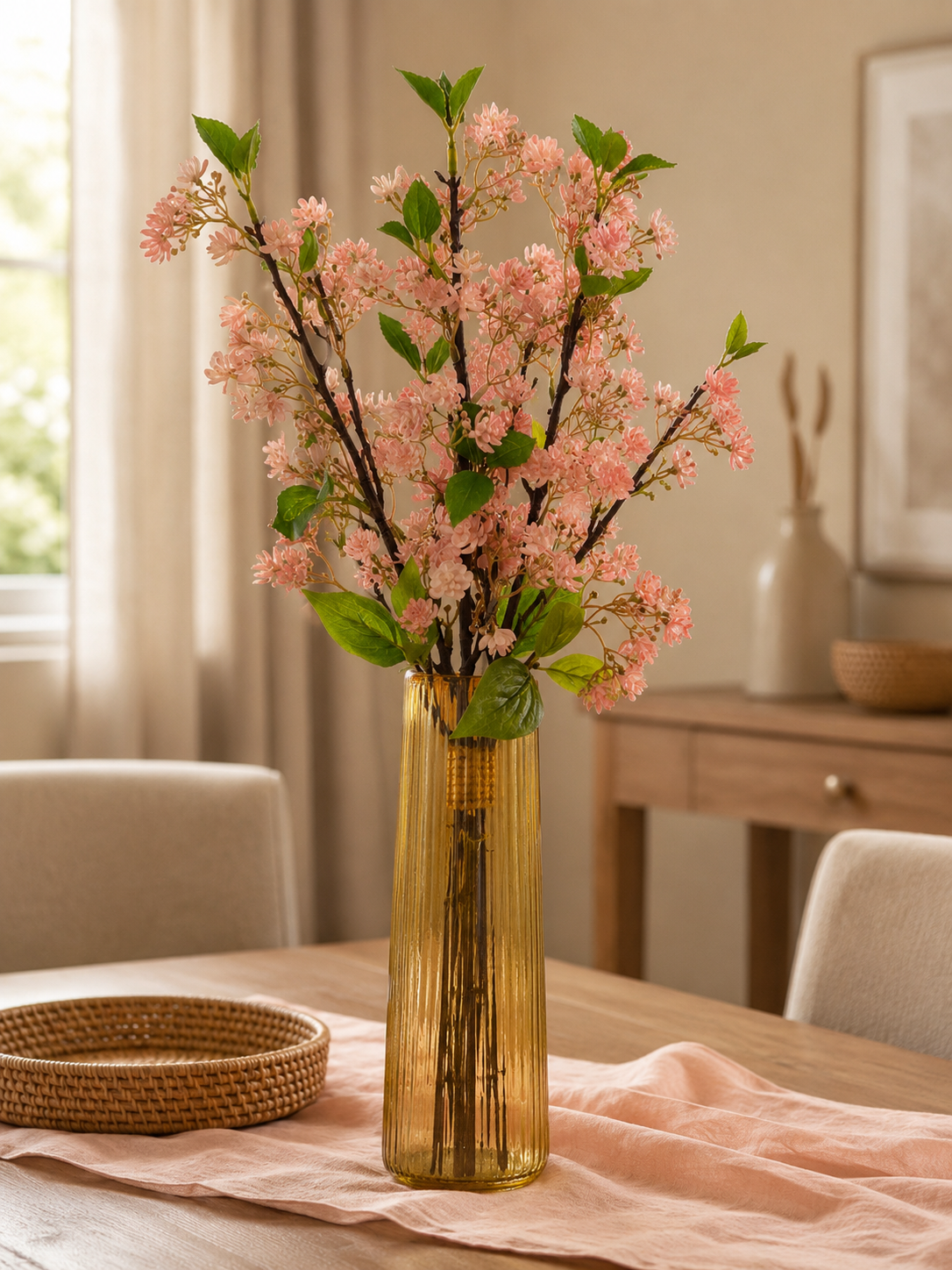 24" Silk Mini Blossom Bundle Pink