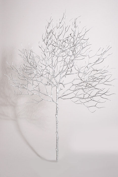 22" Plastic Twig Spray Silver