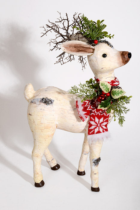 6"X 20" Deer Cream/White