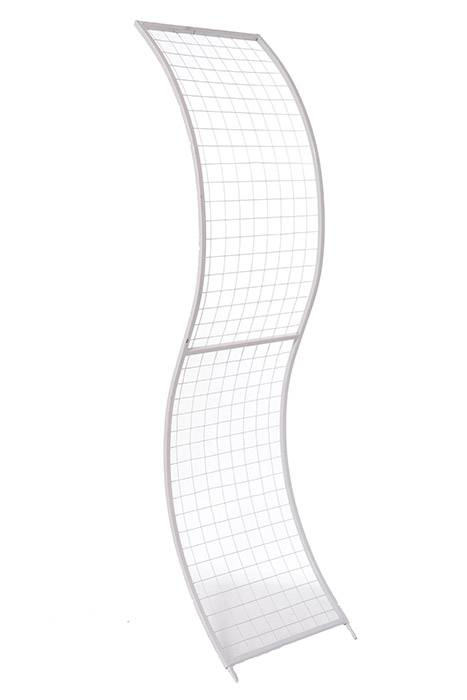 11" X 43" Metal Grid White