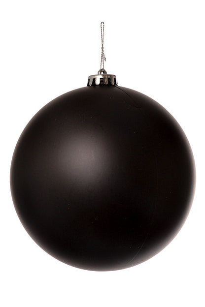 150Mm Matte Plastic Ball Ornament (Black)