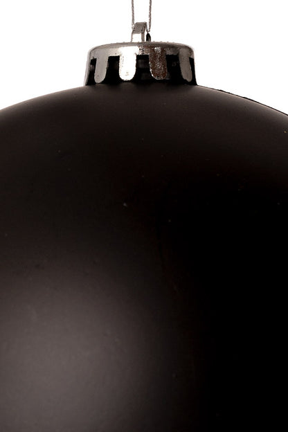 150Mm Matte Plastic Ball Ornament (Black)