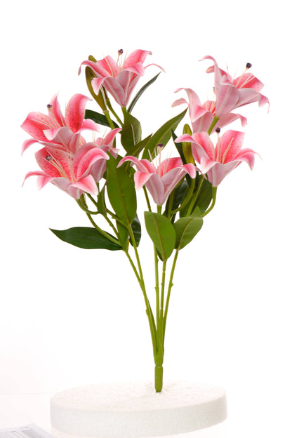 22" Silk Lily Bush Pink