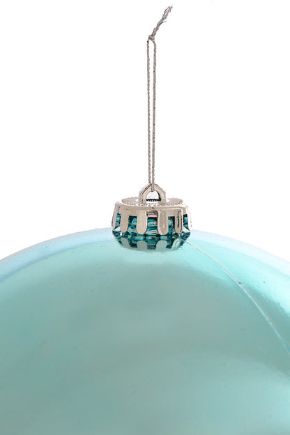 200Mm Shiny Plastic Ball Ornament Light Blue