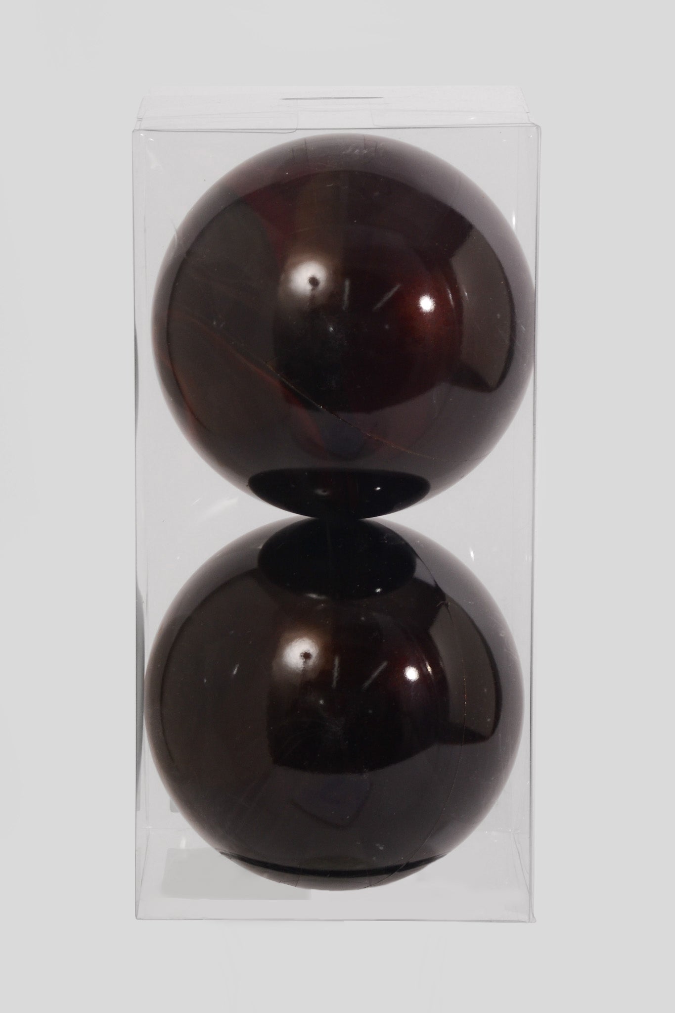 150MM Ornament Ball Chocolate Bx/2
