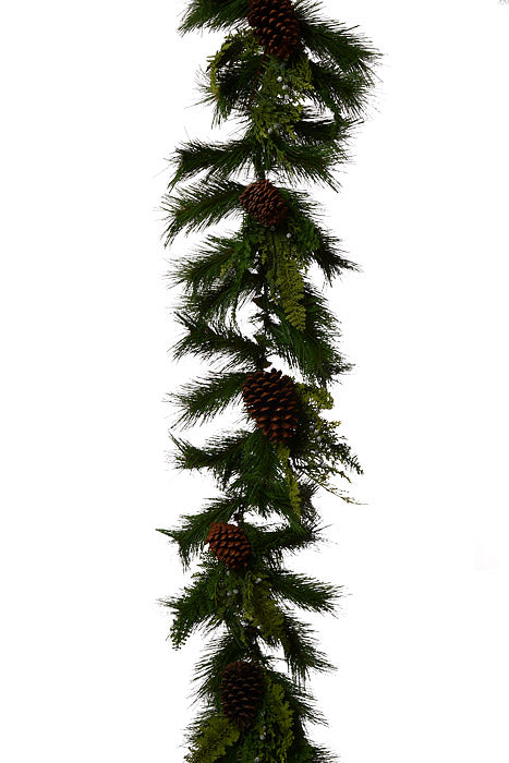 6Ft Pine Garland Green