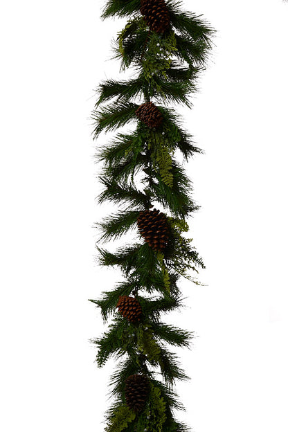 6Ft Pine Garland Green
