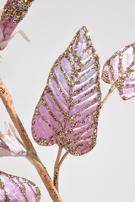 25" Trumpet Flower Spray Pink/Gold