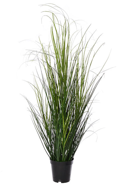 39" Grass Bush In Pot Green Two Tones