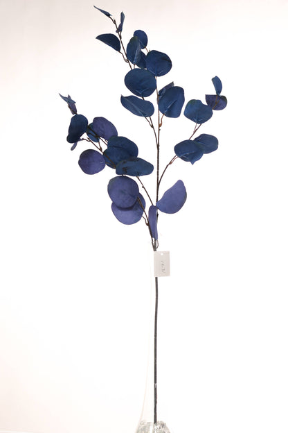33" Eucalyptus Spray Royal Blue