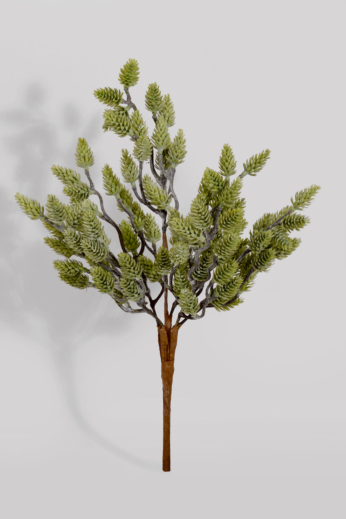 16" Plastic Pine Cone Bush Green