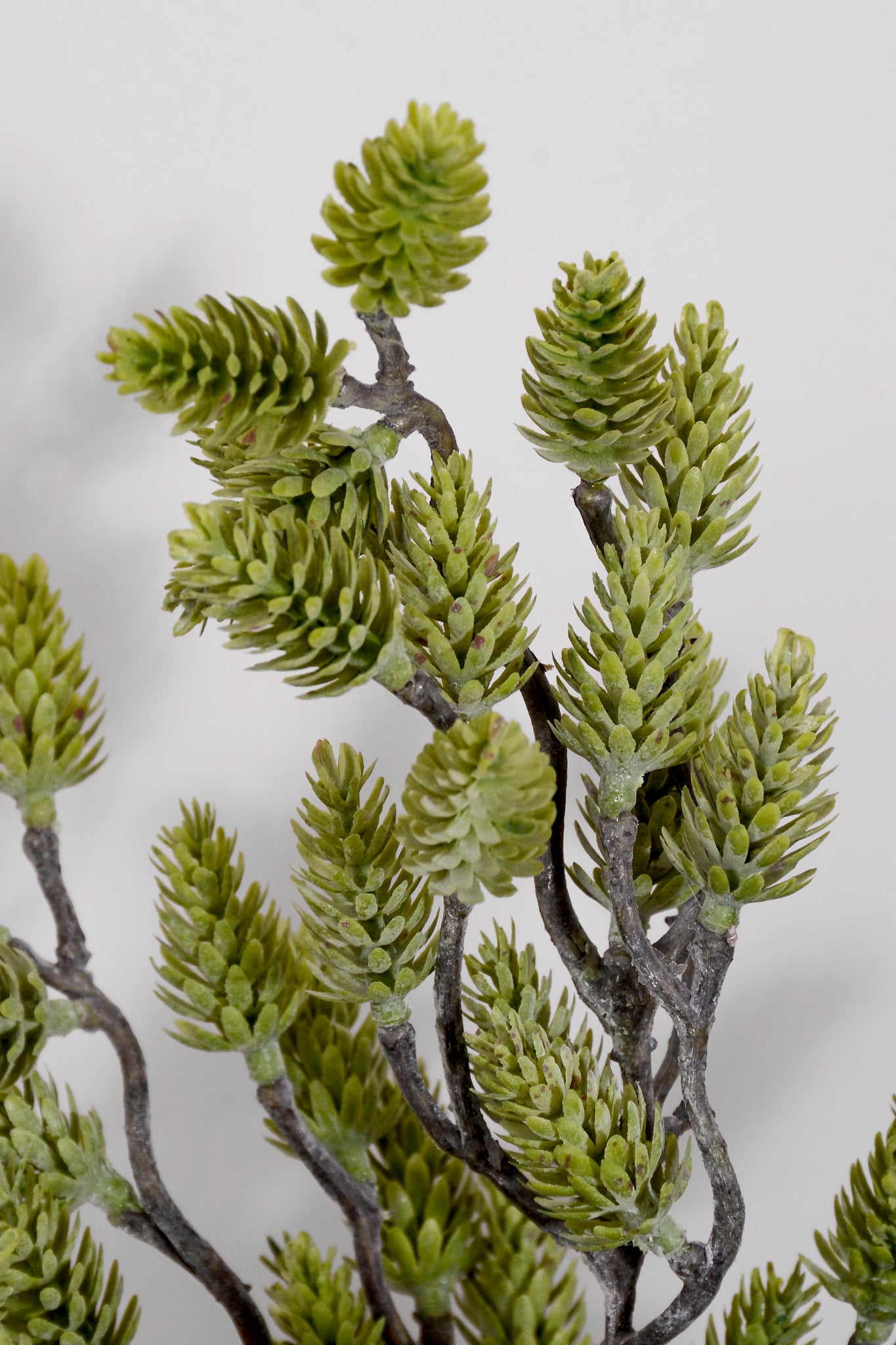 16" Plastic Pine Cone Bush Green