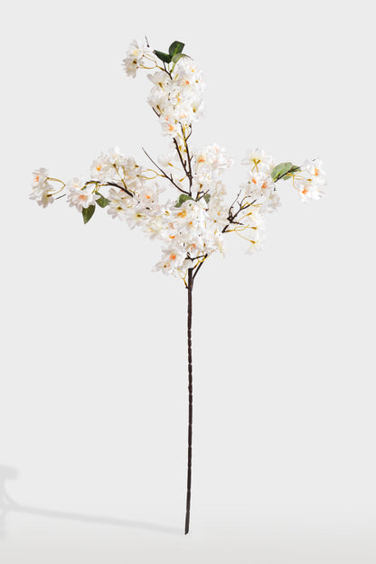 36" Silk Cherry Blossom Spray White