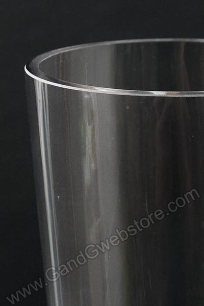 6.25&quot; X 30.5&quot; Glass Fluted Vase Clear