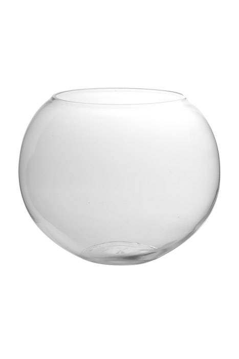 11.50" Bubble Ball Glass Vase Clear