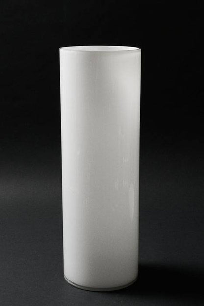 5.75&quot; X 15.5&quot; Glass Cylinder Vase White