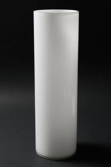 6&quot; X 19.75&quot; Glass Cylinder Vase White