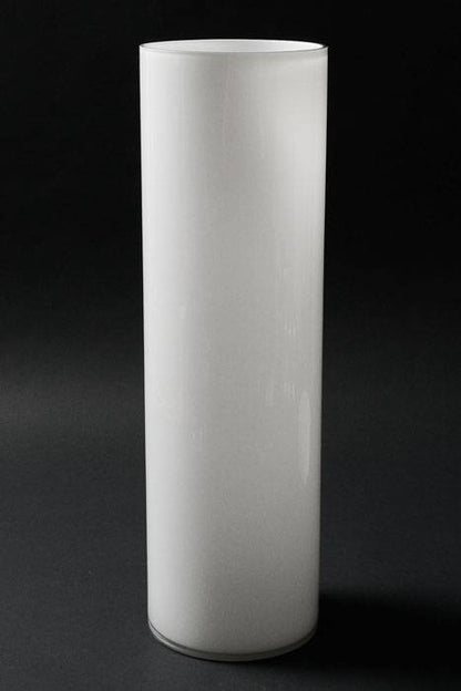 6&quot; X 19.75&quot; Glass Cylinder Vase White