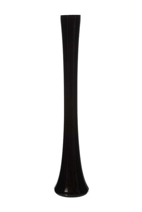 1.75" X 16" Skyline Glass Vase Black