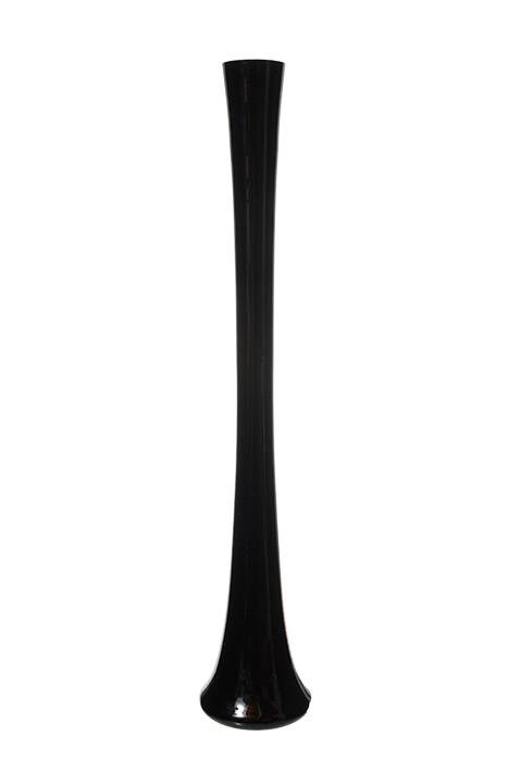 2.25" X 23.50" Skyline Glass Vase Black