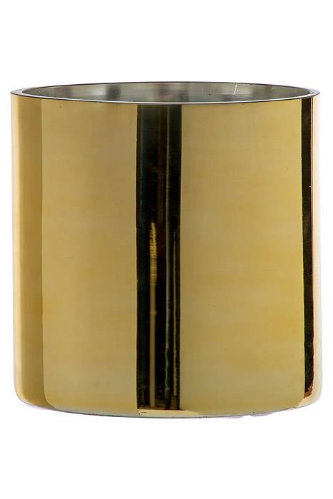 4"x 4" Cylinder Glass Vase Gold