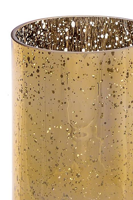 4" X 6" Mercury Glass Cylinder Vase Gold