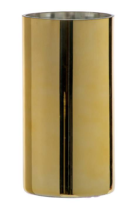 5" X 10" Cylinder Glass Vase Gold