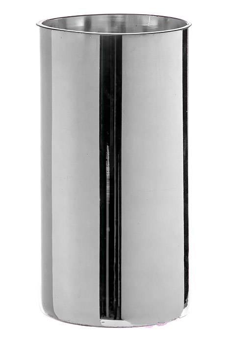 5" X 10" Cylinder Glass Vase Silver