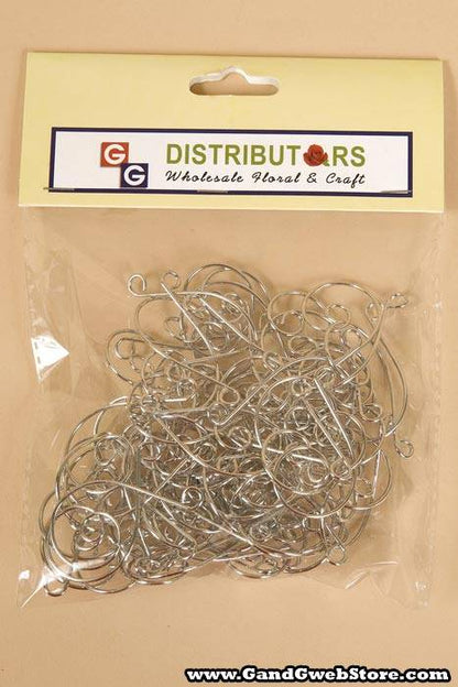 4cm "s" Wire Hoop Pkg/72