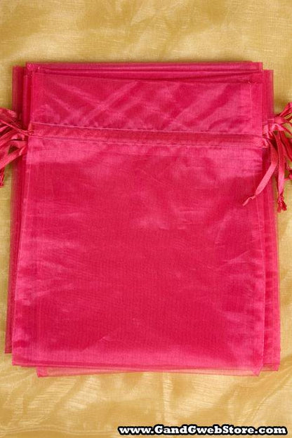8" X 10" Organza Bag Fuchsia Pkg/12