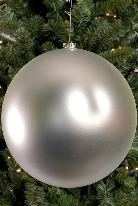 250mm Matt Plastic Ball Silver