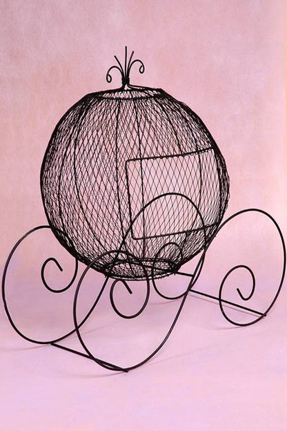 16" X 17" X 9.5" Wire Large Cinderella Cart Black
