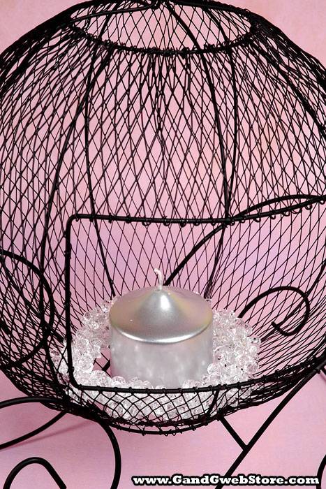 16" X 17" X 9.5" Wire Large Cinderella Cart Black