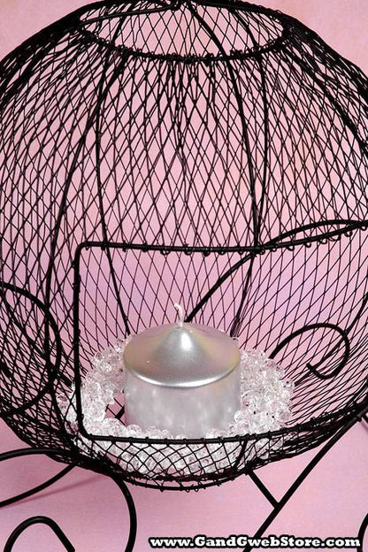 16" X 17" X 9.5" Wire Large Cinderella Cart Black