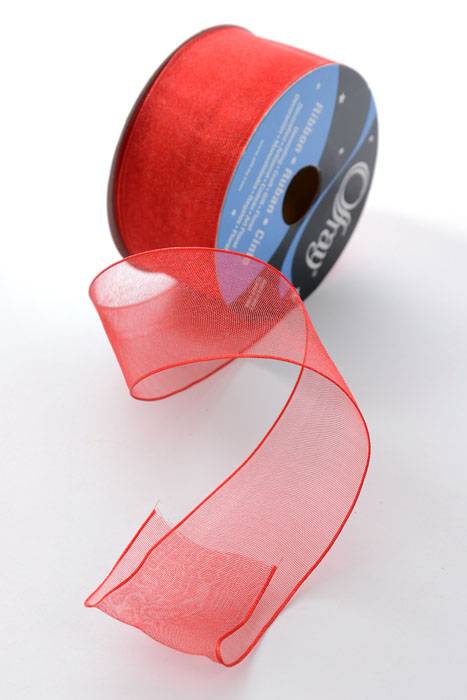 1.5" X 25yds Encore Wired Ribbon Red